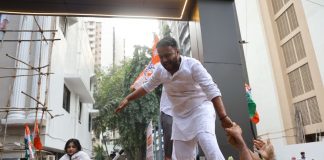 The Youth Congress held a massive protest in Mumbai against the RSS