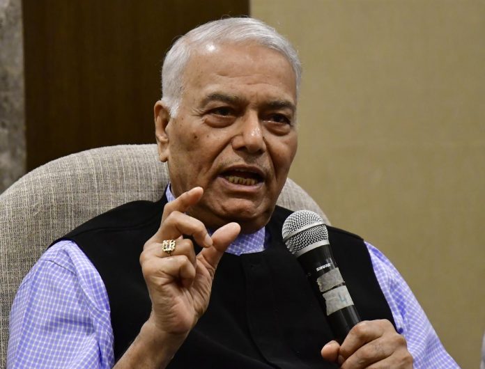 Yashwant_Sinha_04 India is currently in the midst of a grave crisis; it is the Congress, not the Modi government, that can lead the country out of it—'Modi must go': Yashwant Sinha